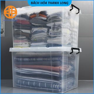Thùng nhựa đựng đồ Việt Nhật, thùng nhựa đựng quần áo trong suốt, siêu bền, sắp xếp đồ đạc nhiều cỡ 17L-25L-35l-60L