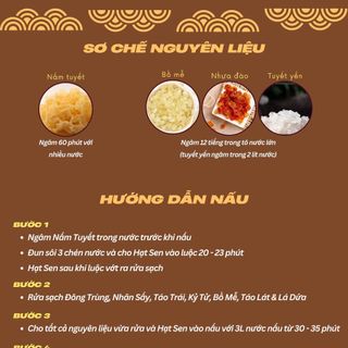 SET NGUYÊN LIỆU CHÈ DƯỠNG NHAN