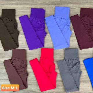 Tổng quần leggin nữ , quần QC( VN, QC ) thun poly 2 da , chính phẩm,dệt , mát rượi, co giãn thoải mái Size : m l xl 2xl /2222/8c Size Qc: m L  50 màu giá sỉ