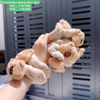 Scrunchies nhung đầu capy