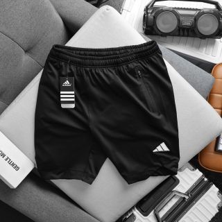 Short das lai bầu thời trang, thun poly 2 da trơn láng, co giãn 4c, logo thêu 3 túi khoá kéo. Size : m l xl 2xl / 2222/8c 3 màu / ri 24c