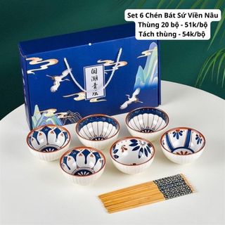 Set 6 Bát Sứ Đủ Họa Tiết (Thùng 20 bộ)