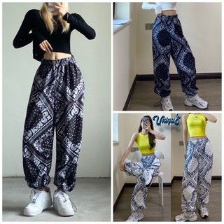 Quần Dài Ống Rộng quần legging  Họa Tiết hoa văn họa hạt điều Thời Trang Cá Tính Dành Cho Nữ giá sỉ