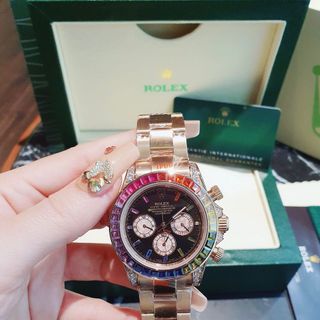 ĐỒNG HỒ NAM CAO CẤP RÔ LE MÁY CƠ VIỀN ĐÁ MÀU 2
