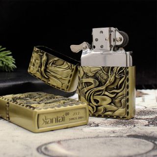 BẬT LỬA ZIPPO KHẮC NỔI HÌNH PHƯỢNG HOÀNG - XÀI XĂNG