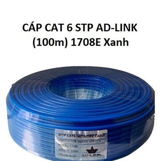 Cáp cat 6 stp ad-link (100m) 1708E xanh (chống nhiễu ) giá sỉ giá sỉ