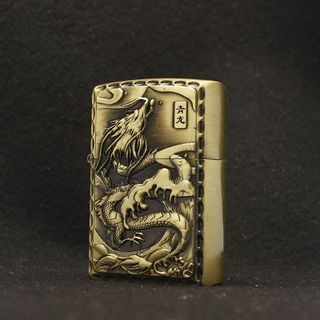 BẬT LỬA ZIPPO KHẮC NỔI HÌNH RỒNG CỔ - XÀI XĂNG