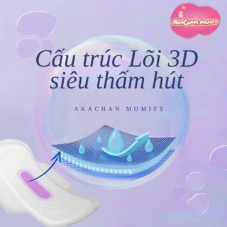 Băng Vệ Sinh AKACHAN MOMIFY Size 24.5cm Nhật Bản Chính Hãng Sử Dụng Hằng Ngày Gói 8 Miếng