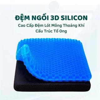 Đệm Ghế Xanh Dương 3D Silicon Tổ Ong (Thùng 30 Cái) giá sỉ