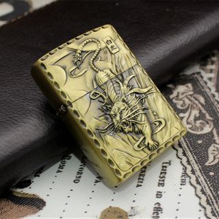 BẬT LỬA ZIPPO KHẮC NỔI HÌNH HỔ CỔ - XÀI XĂNG