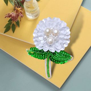 Ghim Trâm Cài Áo hình hoa Mẫu Thiết Kế Hàng Thủ Công Kết Cườm. Kích Thước 8cm dành cho Nữ