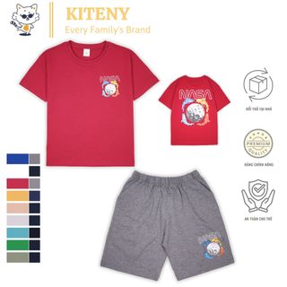 Bộ cộc tay Kiteny cho bé trai có cân nặng từ 24 đến 55kg, chất liệu cotton 2 chiều cao cấp, mềm mịn và thấm hút tốt