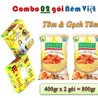 Combo 02 Bịch Hạt Nêm Việt Tôm & Gạch Tôm - loại 400gr (tặng kèm 01 hũ Muối Tôm 80gr) giá sỉ