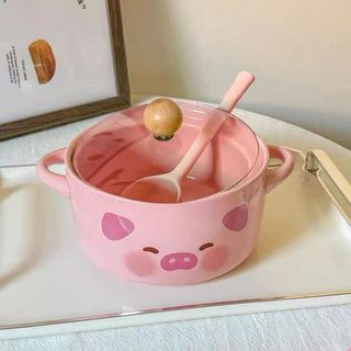 SET NỒI SỨ KÈM THÌA NHIỀU HOẠ TIẾT ĐÁNG YÊU