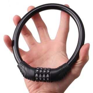 Khóa Xe Đạp Thể Thao Chống Trộm Khóa Dây Treo Yên Xe Đạp 4 Số Xoay Mã Khóa Tránh Mất Chìa Khóa
