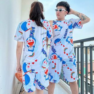 ĐỒ BỘ NAM NỮ THUN THOÁNG MÁT DORAEMON - AUSA HOUSE giá sỉ