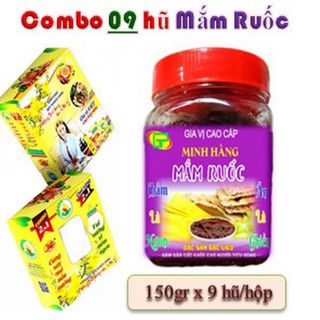 Combo 09 hũ Mắm Ruốc Minh Hằng loại 150gr (tặng kèm 01 bịch Hạt Nêm Thịt 200gr) giá sỉ