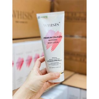 Kem Dưỡng Body Whisis Premium Collagen Whitening Body Lotion Dưỡng Trắng, Nâng Tone, Chống Nắng SPF50+ PA++200ml