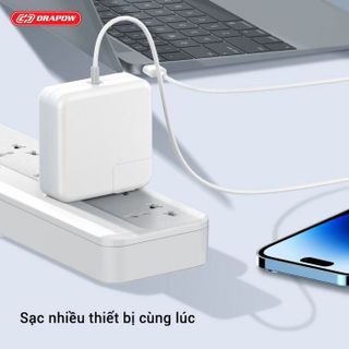 Ổ điện đa năng Drapow SK29 ,5 ổ cắm điện 220v + 3 usb A + 1 Type C sạc nhanh 20W
