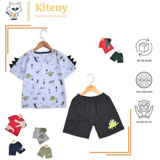 Bộ cộc tay bé trai Kiteny, size cân nặng của bé từ 11 đến 32kg, chất liệu cotton 2 chiều cao cấp (KN0062)