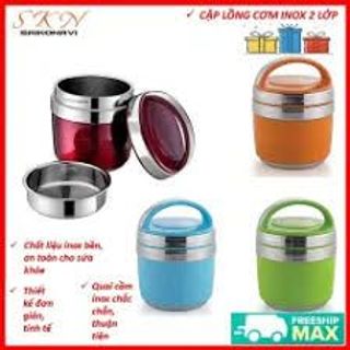 CẠP LỒNG BOM ĐỰNG CƠM/CANH/THỨC ĂN chất liệu inox 304 cao cấp 1.3ML