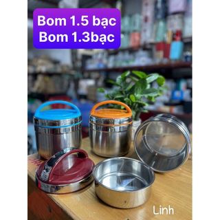 CẠP LỒNG BOM ĐỰNG CƠM/CANH/THỨC ĂN chất liệu inox 304 cao cấp 1.3ML