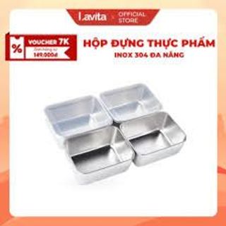 Set 5 Hộp Inox 304 Chống Rỉ Kèm Nắp Nhựa, Hộp Đựng Thực Phẩm Tủ Lạnh Đa Năng 14cm giá sỉ