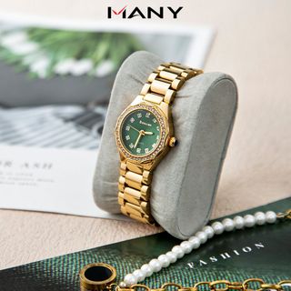 Đồng Hồ Nữ Tròn Bonaier 0278 Đính Hạt Bên Ngoài, Thanh Lịch Và Quý Phái