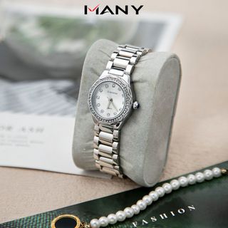 Đồng Hồ Nữ Tròn Bonaier 0278 Đính Hạt Bên Ngoài, Thanh Lịch Và Quý Phái