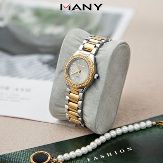 Đồng Hồ Nữ Tròn Bonaier 0278 Đính Hạt Bên Ngoài, Thanh Lịch Và Quý Phái