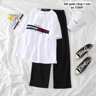 SET QUẦN DÀI ỐNG RỘNG KÈM ÁO PHÔNG
