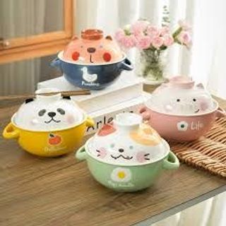 Bộ Bát Đĩa Gốm Sứ Hình Mèo Dễ Thương (Model MEOW) - Phong Cách Hàn Quốc