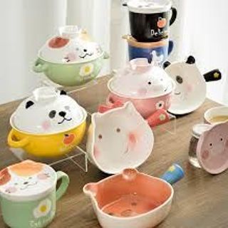 Bộ Bát Đĩa Gốm Sứ Hình Mèo Dễ Thương (Model MEOW) - Phong Cách Hàn Quốc giá sỉ