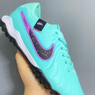 Giày đá bóng Tiempo 10 pro xanh ngọc đế đen TF giá sỉ