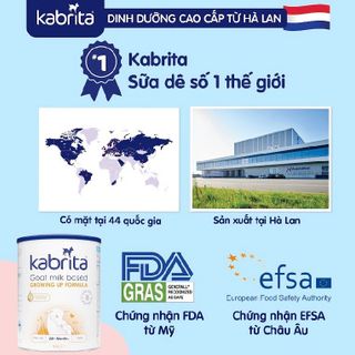 [Tặng 1 bình nước] Combo 3 lon Sữa dê Kabrita Hà Lan số 3 (trên 24 tháng) cho trẻ - Lon 800g