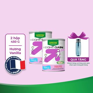 [Tặng 1 bình nước] Combo 2 lon Sữa Tăng Cân Appeton Weight Gain Junior cho Trẻ Em hương Vanila - Lon 450g giá sỉ