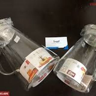 Bình Nước Thủy Tinh Chịu Nhiệt Đựng Nước Cao Cấp Deli, Có Nắp Inox 304 1100ML
