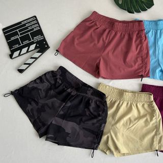 Quần đùi nữ 2 lớp dây rút mới Phom chất chuẩn đẹp Size m.l.xl.xxl Ri 2222 Tách nửa ri được