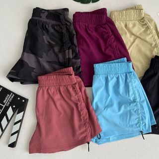 Quần đùi nữ 2 lớp dây rút mới Phom chất chuẩn đẹp Size m.l.xl.xxl Ri 2222 Tách nửa ri được