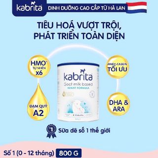 [Tặng 1 bình nước] Combo 3 lon Sữa dê Kabrita Hà Lan số 1 (0-12 tháng) cho trẻ - Lon 800g