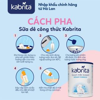 [Tặng 1 bình nước] Combo 3 lon Sữa dê Kabrita Hà Lan số 1 (0-12 tháng) cho trẻ - Lon 800g