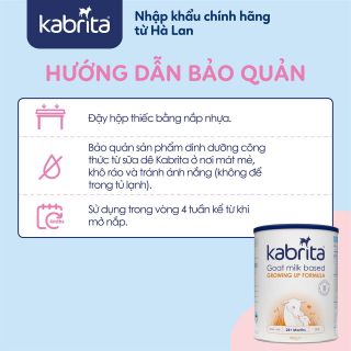 [Tặng 1 bình nước] Combo 3 lon Sữa dê Kabrita Hà Lan số 1 (0-12 tháng) cho trẻ - Lon 800g