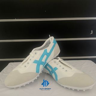 Giày Bata Vải Warrior Đá Bóng Đế Trắng TF, Khâu Full Đế Kèm Dây