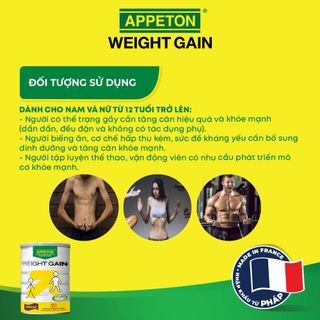 [Tặng 1 bình nước và 1 cân điện tử] Combo 6 lon Sữa Tăng Cân Appeton Weight Gain cho người lớn hương Chocolate - Lon 900g