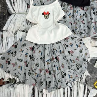 SET ÁO DÂY KÈM QUẦN XOÈ THÊU MICKEY - LÊ PHƯƠNG BOUTIQUE