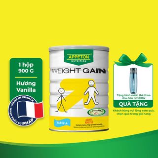 [Tặng 1 Bình Nước] Sữa Tăng Cân Appeton Weight Gain cho Người lớn hương Vanilla 900g