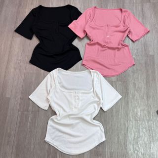 ÁO TAY NGẮN CỔ VUÔNG ĐÓNG NÚT - LÊ PHƯƠNG BOUTIQUE giá sỉ