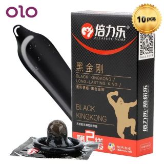 Bao cao su nhân ĐEN Black KingKong hộp 10 cái giá sỉ