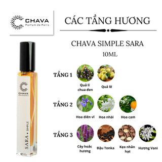 NƯỚC HOA MINI SIMPLE SARA 10ML PHONG CÁCH XỊT - CHAVA