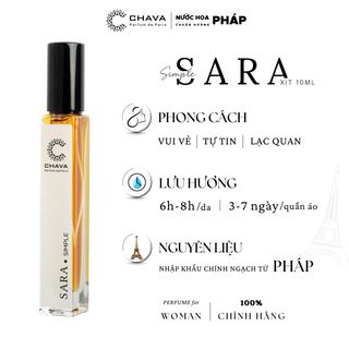 NƯỚC HOA MINI SIMPLE SARA 10ML PHONG CÁCH XỊT - CHAVA